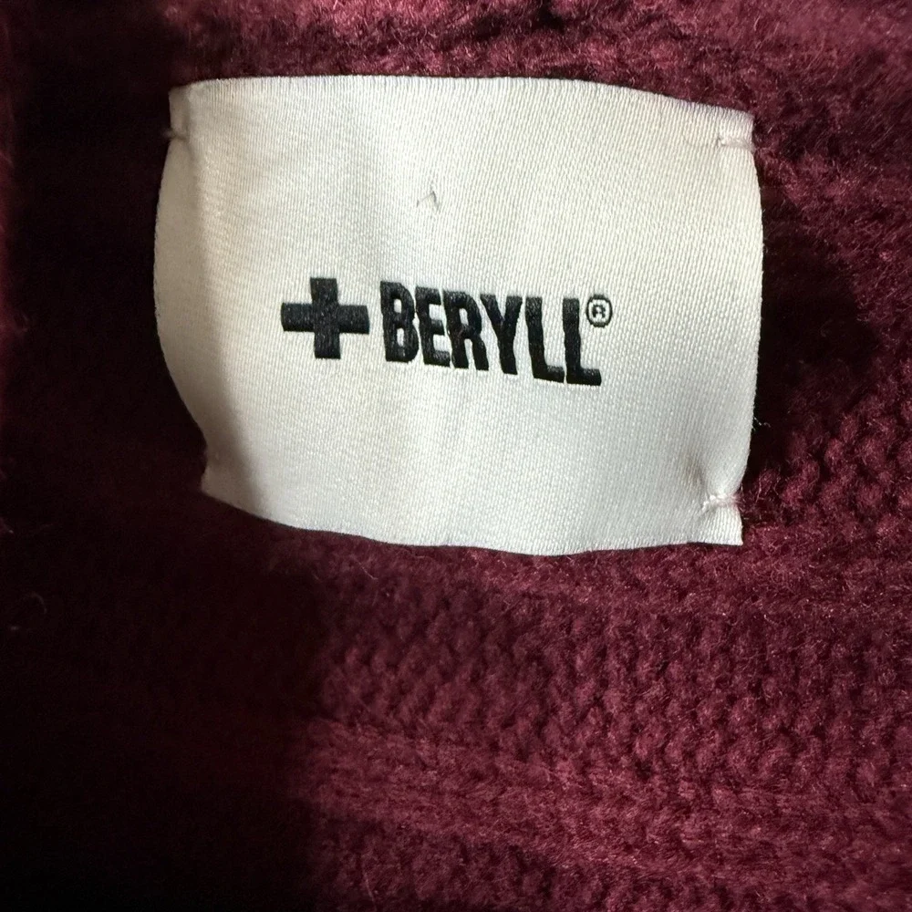 Beryll 100% Cashmere Cardigan OS Burgundy Cocoon Draped Oversized Quiet Luxury